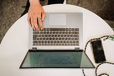 Laptop von oben